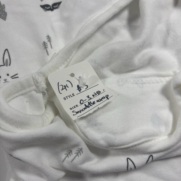 2 KeaBabies Baby Soothe Swaddle Wrap Organic Size 0-3 Months Gray White - Picture 6 of 7